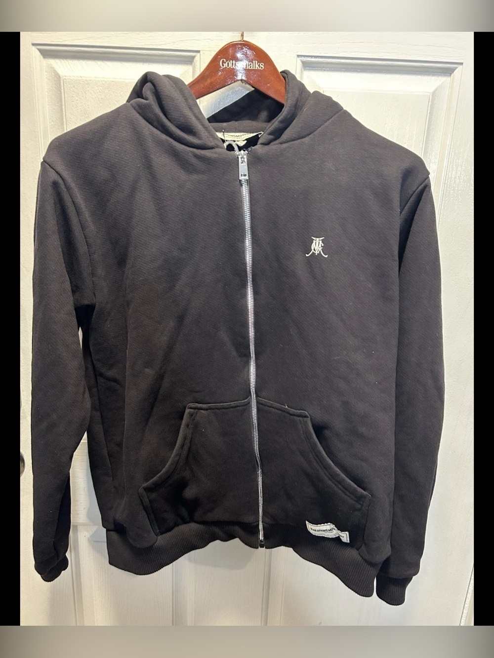 The Giving Movement Sustainable Full Zip Hoodie Men’s Large Black Organic Cotton